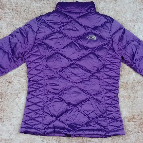 The North Face Purple Quilted 550 Down Puffer Jacket